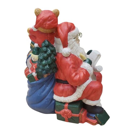 Porcelain Musical Santa  "Santa Claus is Coming to Town", PRE-OWNED IOB - Picture 5 of 10